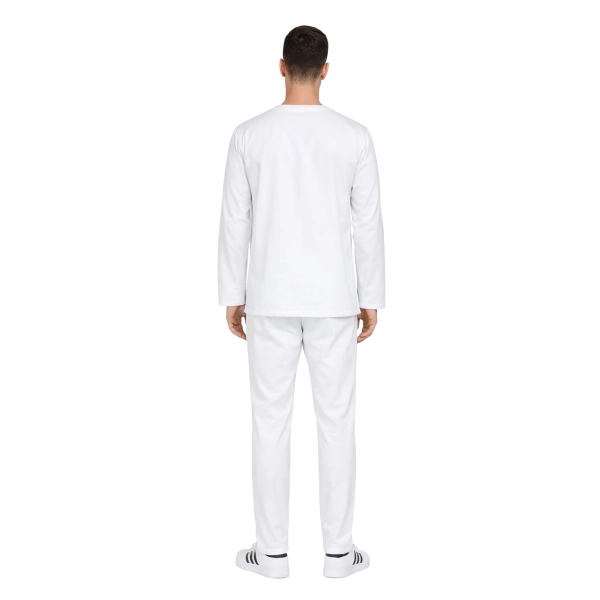 Komplet medyczny męski biały długi rękaw roz.3XL